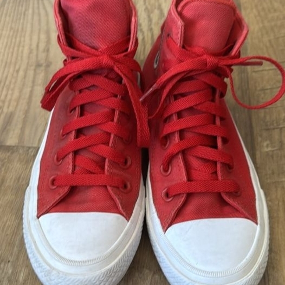 Classic Red High-Top Kids Sneakers